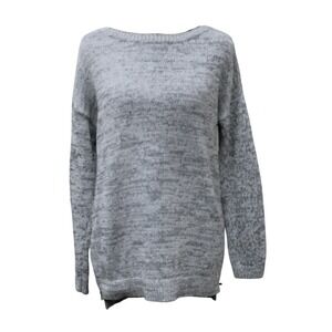 Lou & Grey Womens Medium Gray Sweater Long Sleeve Soft Cozy Minimalist Pullover